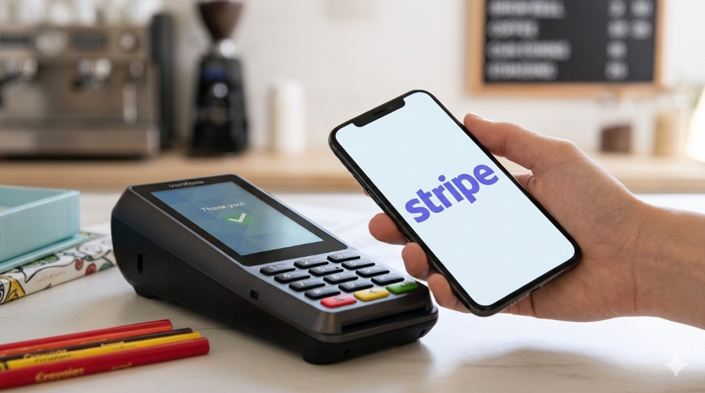 Stripe card reader and payment terminal